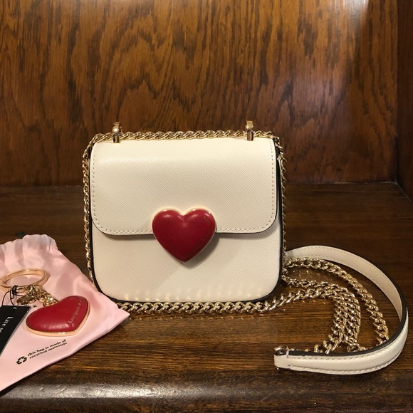 kate spade Handbags - NWT-Kate Spade-SET-Heart❤️Hardware-Micro Flap Crossbody &❤️Keyfob/Bag Charm-$378